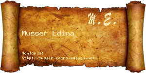 Musser Edina névjegykártya